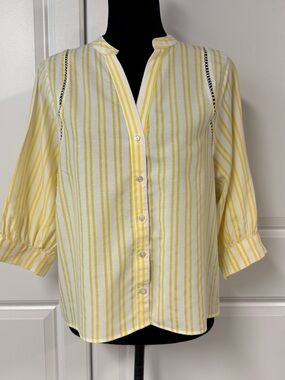 Camaieu Stripped Button Down Blouse